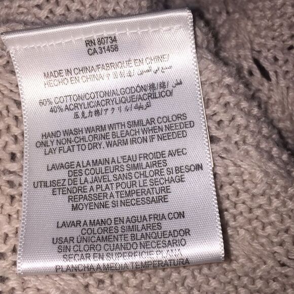 BCBG Open Knit Sweater Boho Oversized - Picture 6 of 8